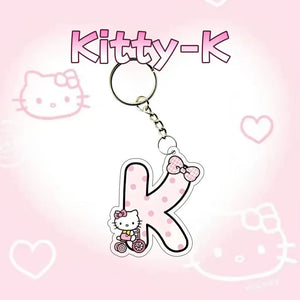 Hello Kitty Personalised Letter Keychain