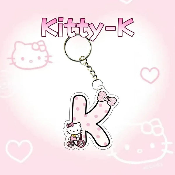 Hello Kitty Personalised Letter Keychain