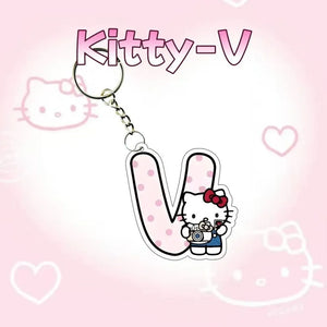 Hello Kitty Personalised Letter Keychain
