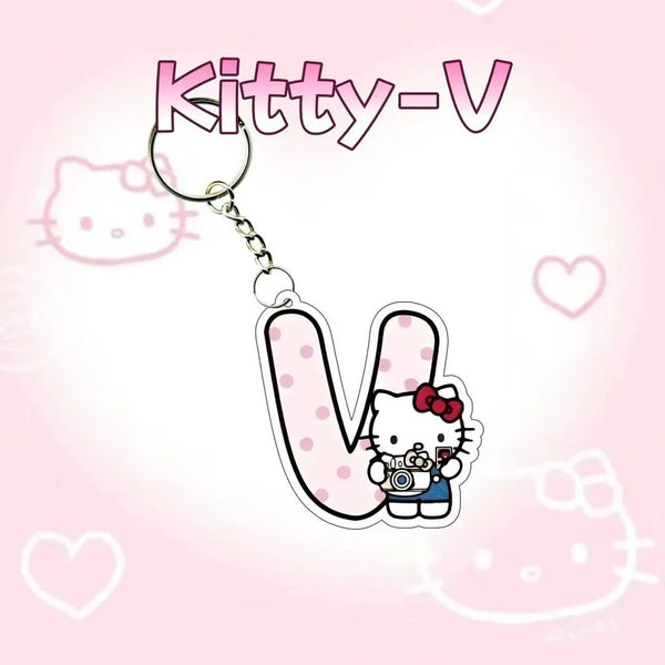 Hello Kitty Personalised Letter Keychain