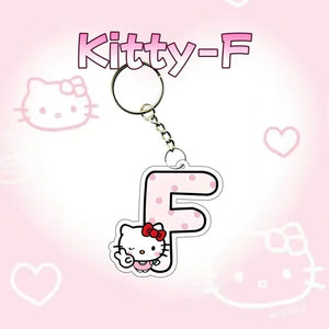 Hello Kitty Personalised Letter Keychain
