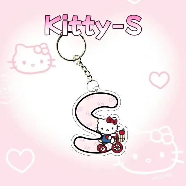 Hello Kitty Personalised Letter Keychain
