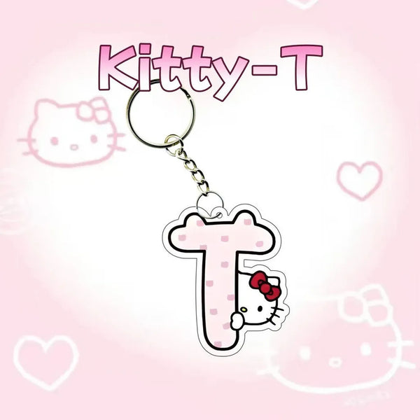 Hello Kitty Personalised Letter Keychain