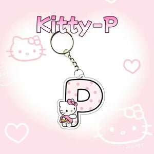 Hello Kitty Personalised Letter Keychain