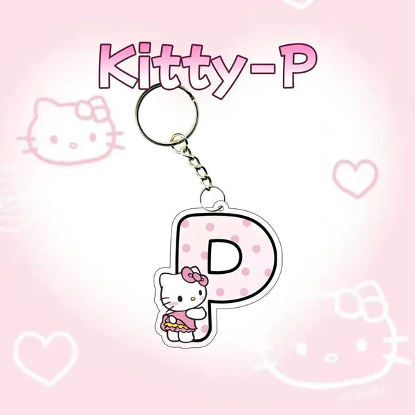 Hello Kitty Personalised Letter Keychain