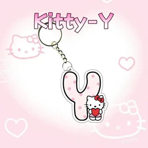 Hello Kitty Personalised Letter Keychain