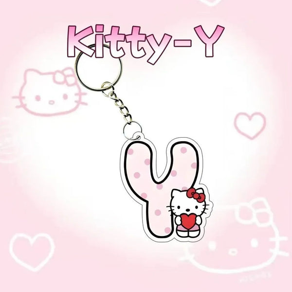 Hello Kitty Personalised Letter Keychain