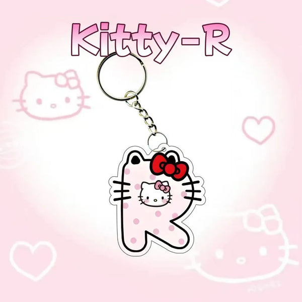 Hello Kitty Personalised Letter Keychain