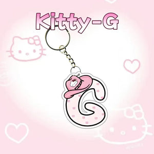 Hello Kitty Personalised Letter Keychain
