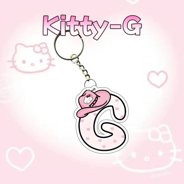 Hello Kitty Personalised Letter Keychain