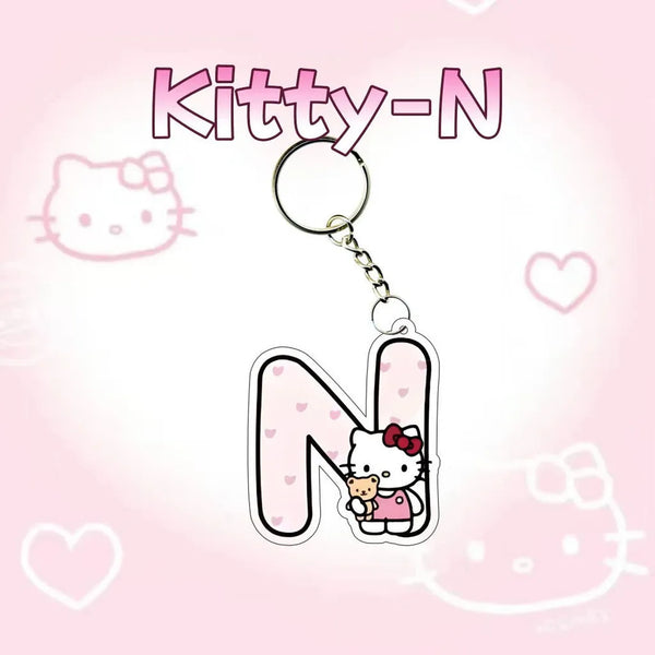 Hello Kitty Personalised Letter Keychain