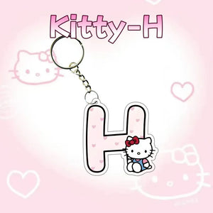 Hello Kitty Personalised Letter Keychain