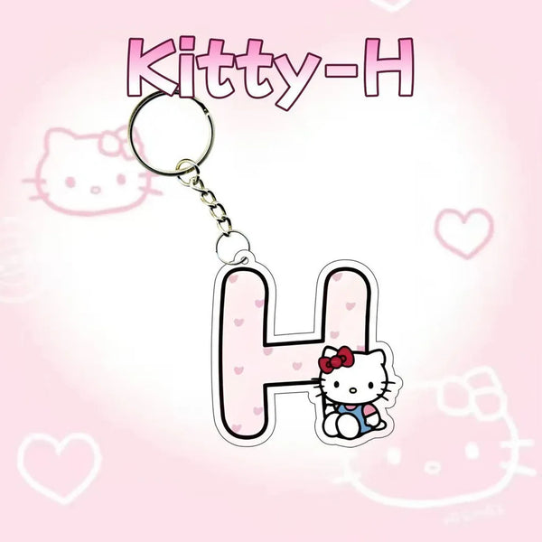 Hello Kitty Personalised Letter Keychain