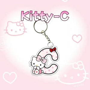 Hello Kitty Personalised Letter Keychain