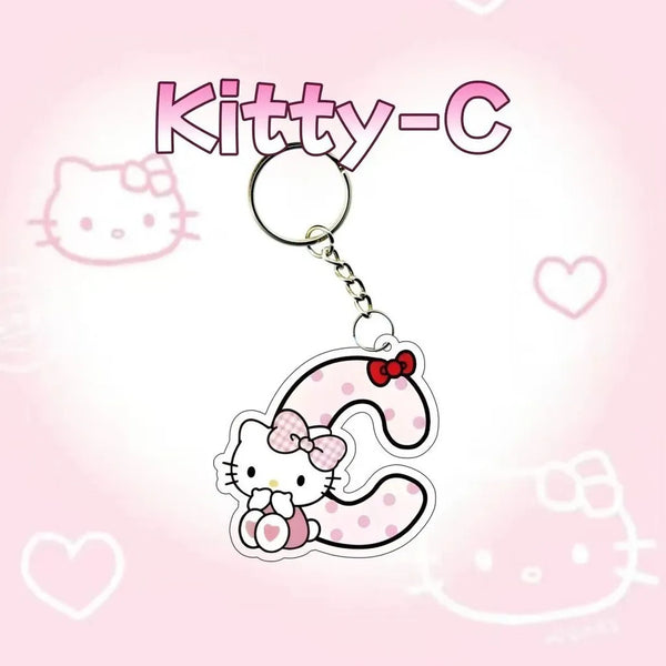Hello Kitty Personalised Letter Keychain