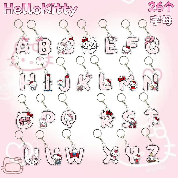 Hello Kitty Personalised Letter Keychain