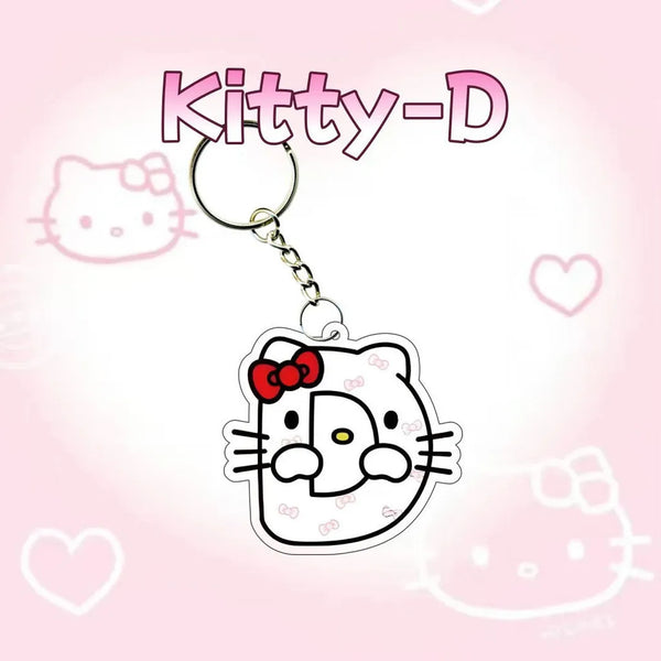 Hello Kitty Personalised Letter Keychain