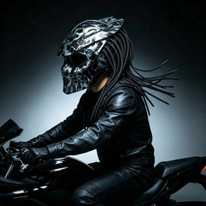 Yautja Berserker Dreadlock Motorcycle Helmet
