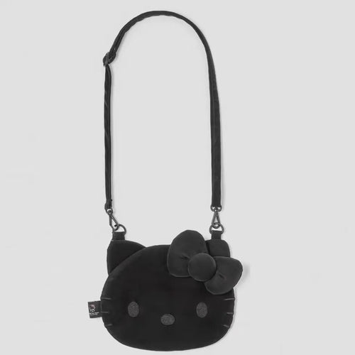 Hello Kitty Blackout Velvet Plush Crossbody Bag