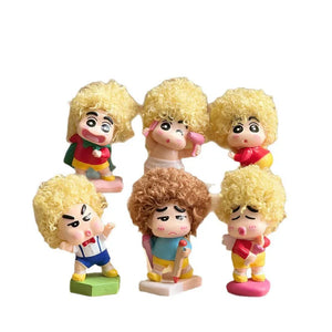 Shinchan Fluffy Ramen Perm Hair Blind Box Figurine