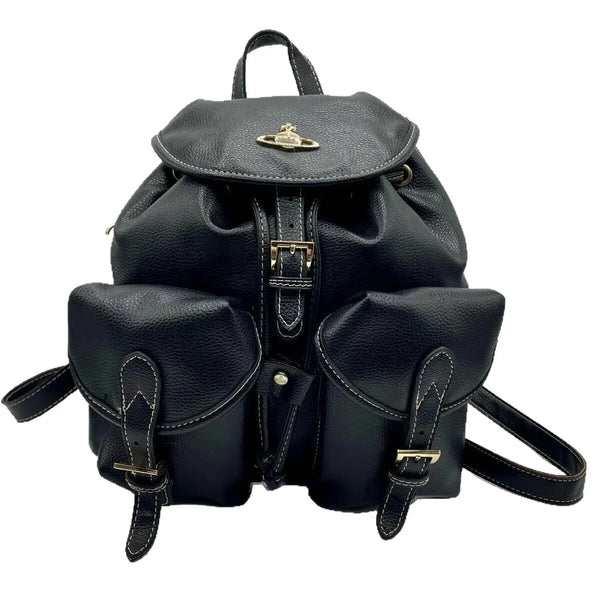 VW Subculture Black Grained Vegan Leather Backpack
