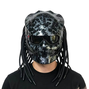 Yautja Berserker Dreadlock Motorcycle Helmet