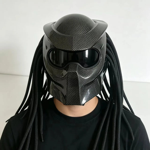 Carbon Weave Yautja Biomask Street Helmet