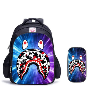 SPG Savage Shark Graphic Streetwear Backpacks