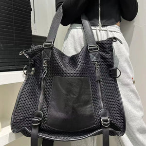 Tactical Mesh Oversized Slouchy Duffel Tote