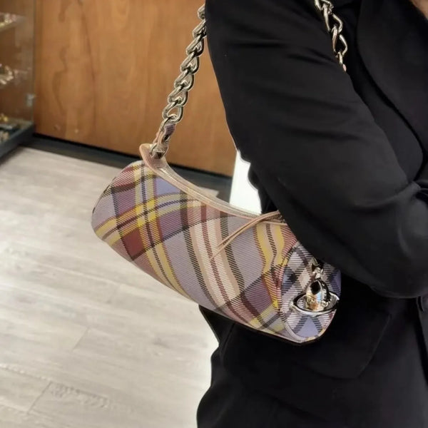 VW Metallic Vegan Leather Cylinder Barrel Bag
