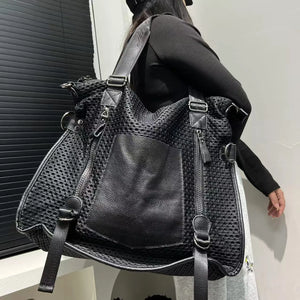 Tactical Mesh Oversized Slouchy Duffel Tote