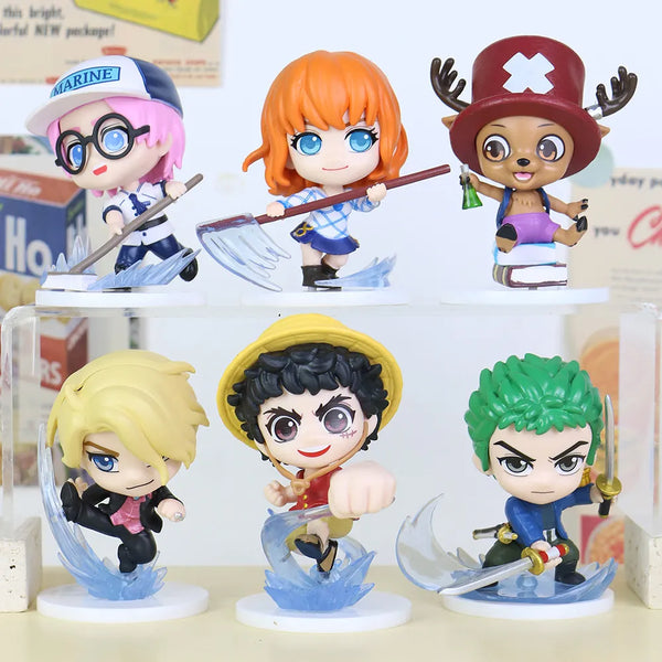 One Piece Ocean Splash Mini Figures (Set of 6)