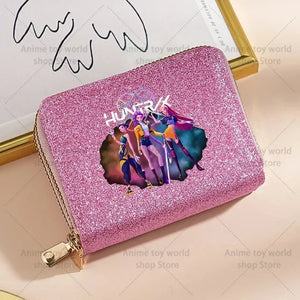 K-Pop Demon Hunters Glitter Compact Zipper Wallet