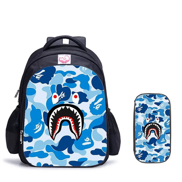 SPG Savage Shark Graphic Streetwear Backpacks