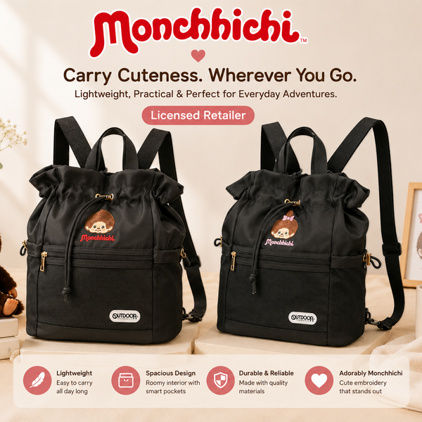 Monchhichi x Outdoor Products Drawstring Backpack
