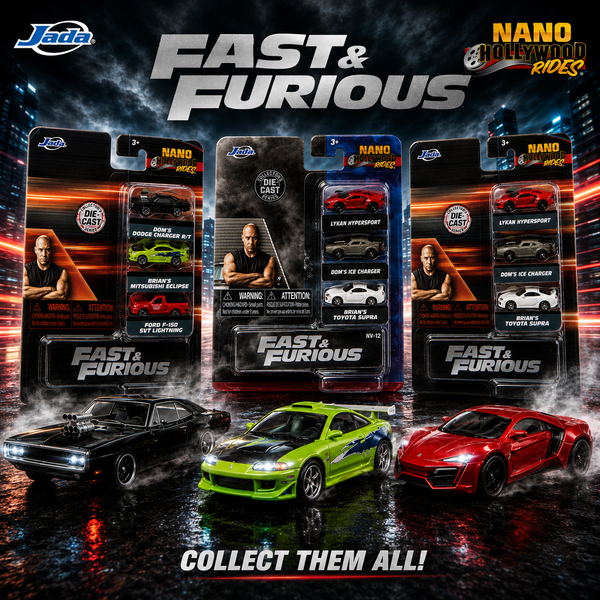 JT Fast & Furious Nano Diecast Vehicle (Set of 3)