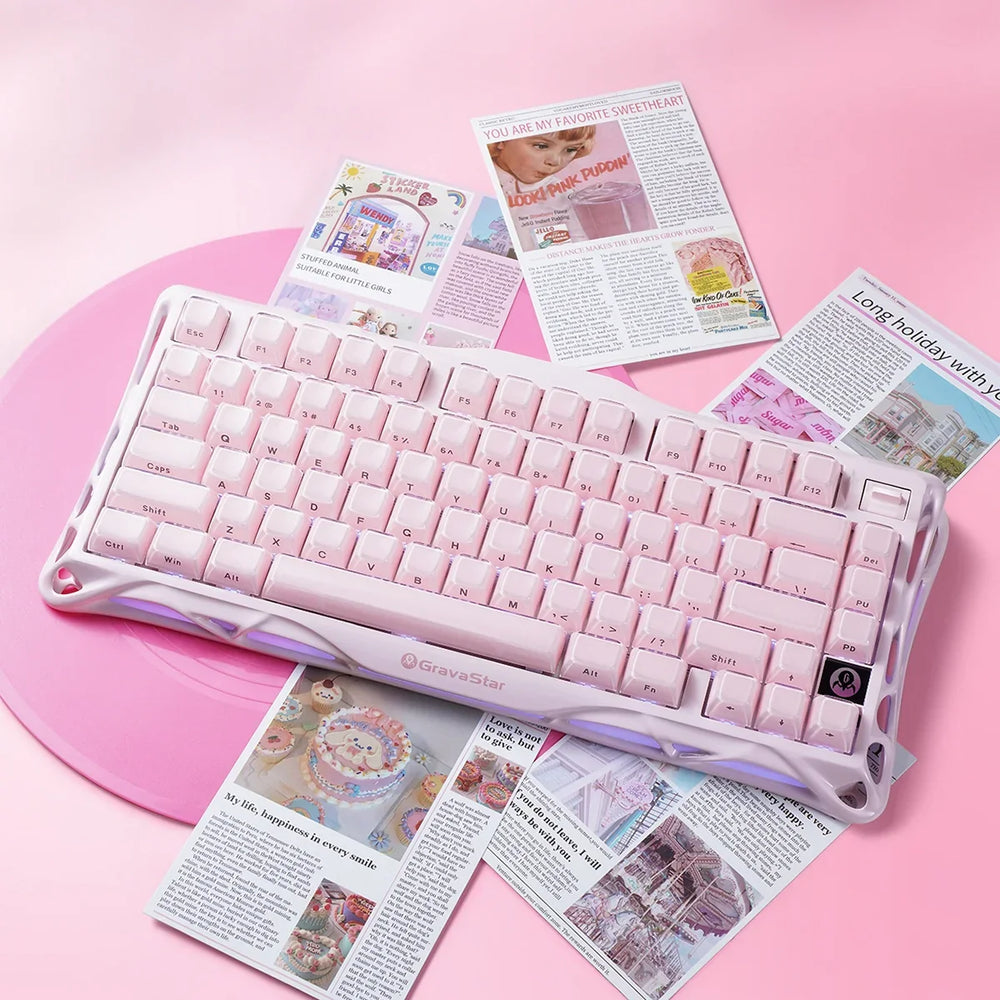 Gravastar Mercury K1 Sakura Pink Keyboard
