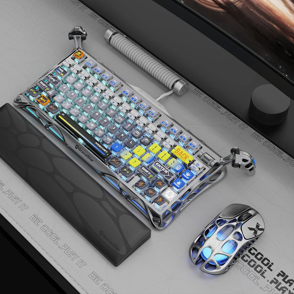 Gravastar Mercury K1 Pro Interstellar Silver Keyboard