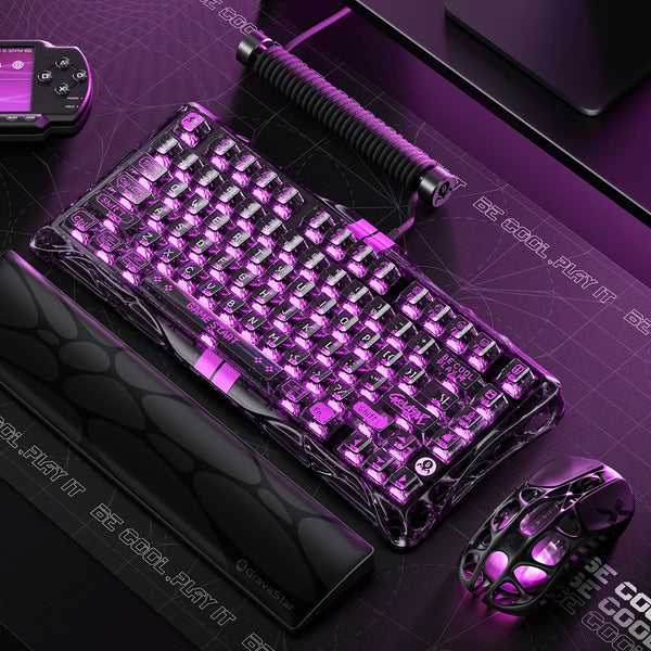 Gravastar Mercury V75 Lite Transparent Black Keyboard