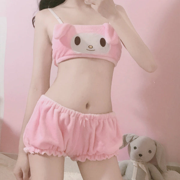 Fuzzy Kawaii Lingerie Set - Bear Hugs