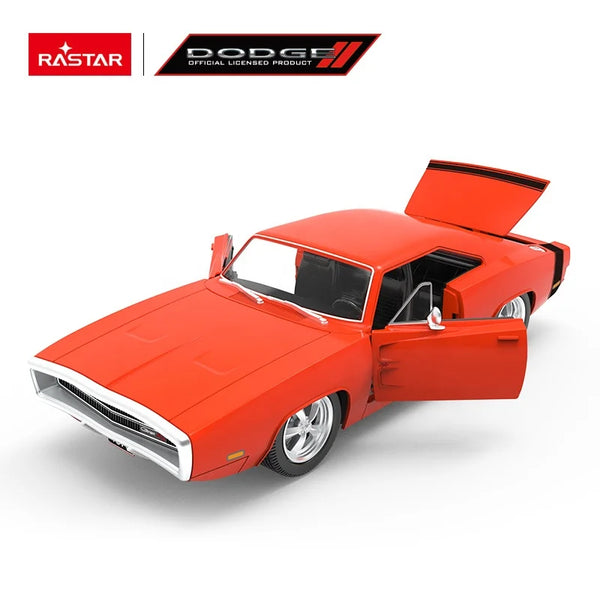 Rastar 99060 1/16 Scale Dodge Electric High Speed Rc Car Vintage Style Racing Muscle Car with LED Lights & Sounds USB Charging - Bear Hugs