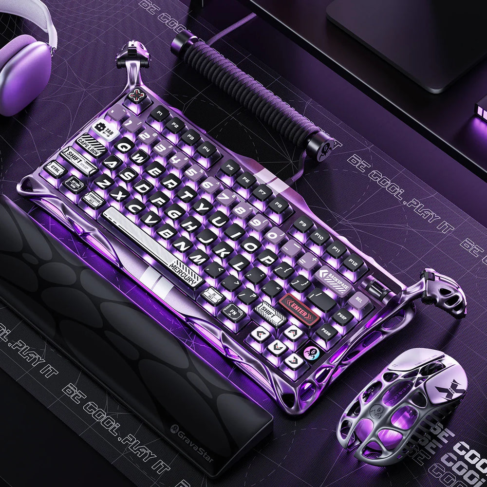 Gravastar Mercury V75 Pro Iron Purple Keyboard