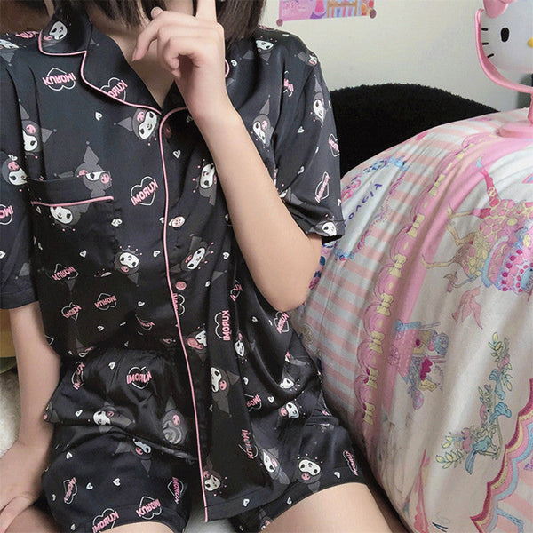 Black Anime Pajamas Suits PN4922 - Bear Hugs