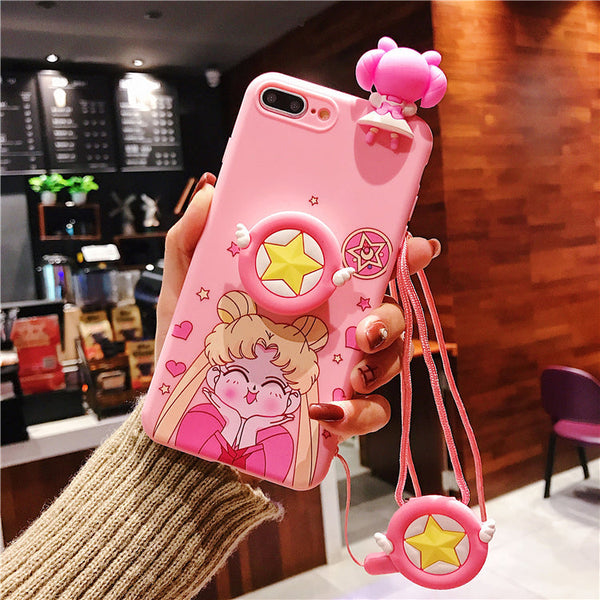 Pink Usagi Phone Case for iphone 6/6s/6plus/7/7plus/8/8P/X/XS/XR/XS Max PN1124 - Bear Hugs