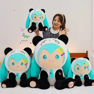 Hatsone Miku Panda Cosplay Plushie