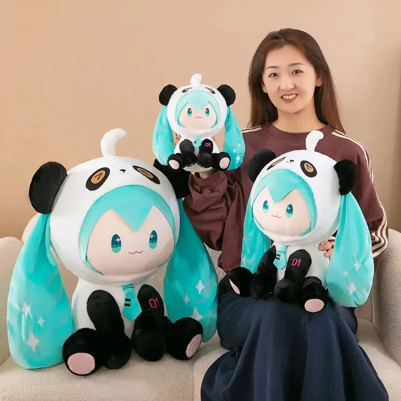Hatsone Miku Panda Cosplay Plushie