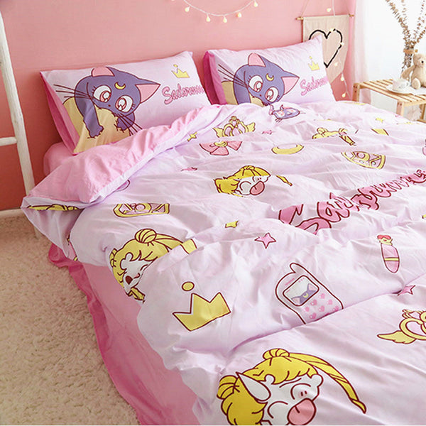Fashion Sailormoon Usagi and Luna Bedding Set PN1753 - Bear Hugs