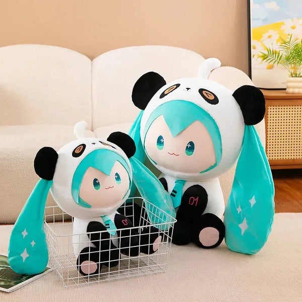 Hatsone Miku Panda Cosplay Plushie