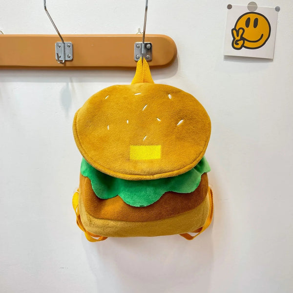 Burger Shaped Plush Backpack