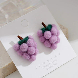 Kawaii Grapes Earrings PN4620 - Bear Hugs